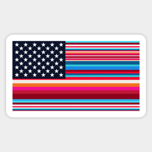 Serape American Flag // Mexican American Heritage Sticker